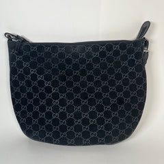 Gucci GG Monogram Suede Hobo Bag