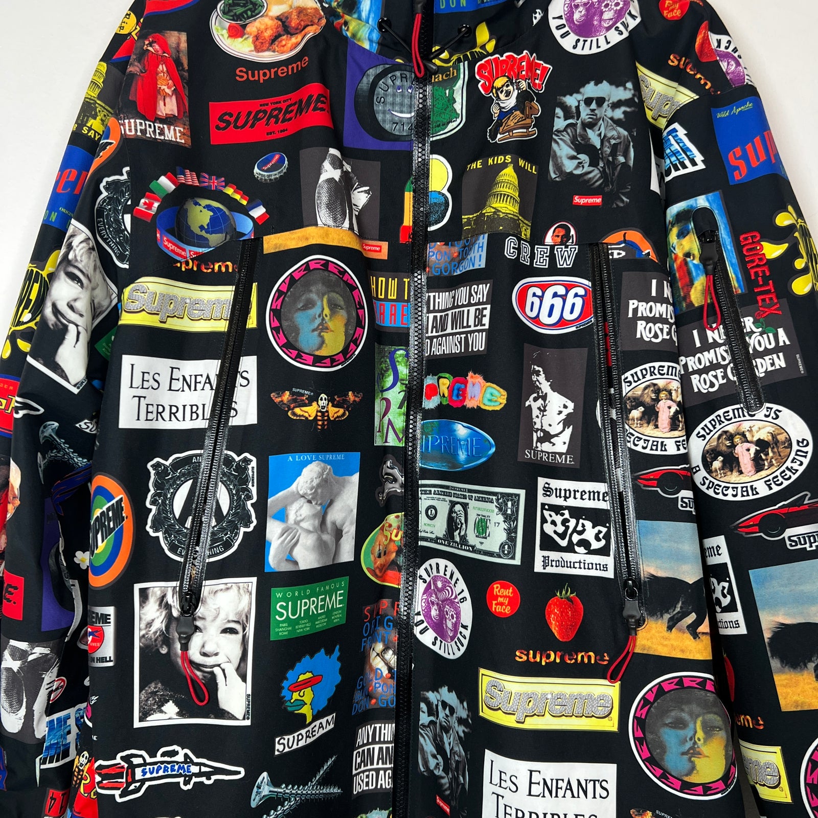 Supreme GORE-TEX SS21 Black Stickers Shell Jacket Size L