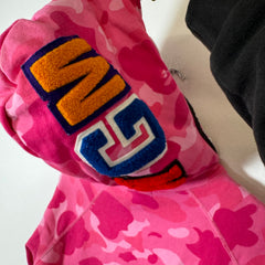 Bape Pink Camo Shark Hoodie Size S