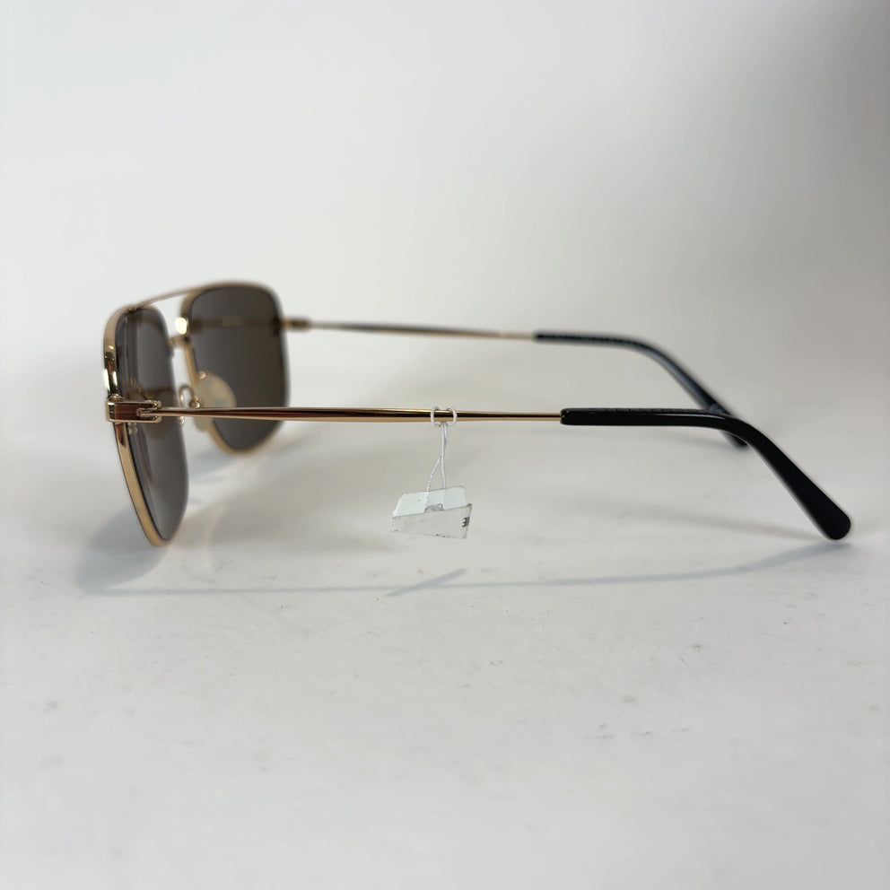 Stella McCartney Rectangle Aviator Gold Wire Frame Sunglasses