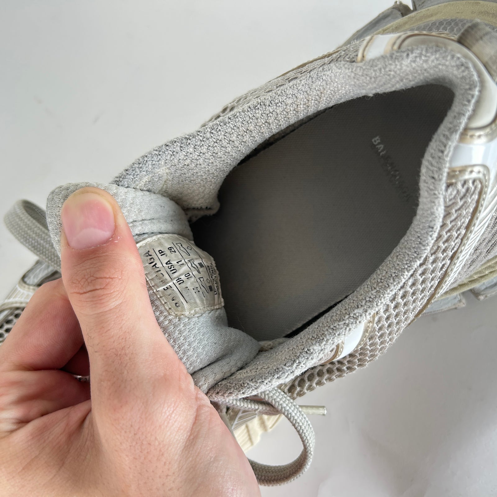 Balenciaga 3XL Grey Distresed Sneaker Size 44