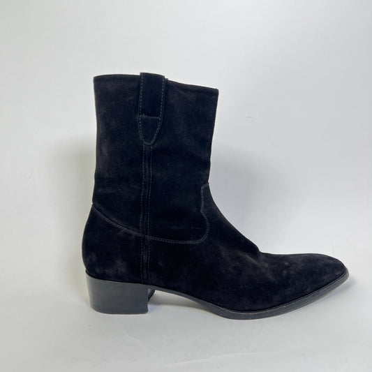 Saint Laurent Black Jodhpur Suede Boots Size 45