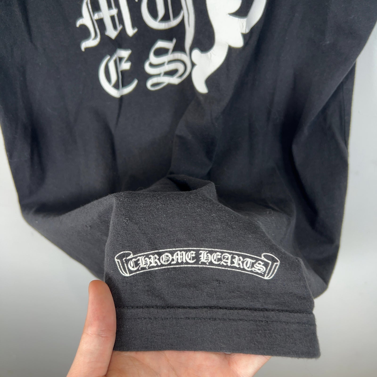 Chrome Hearts Split Spell Out Dagger Back Graphic T-Shirt
