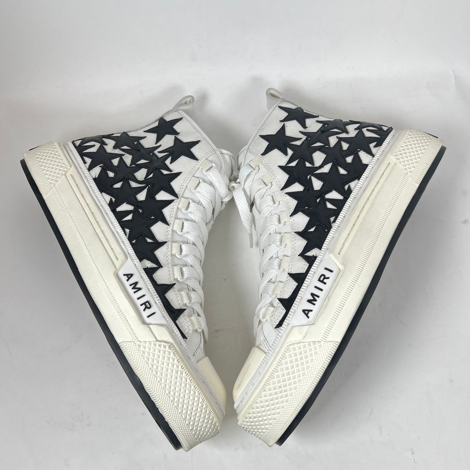 Amiri Black/White Stars Court High-Top Sneaker Size 41
