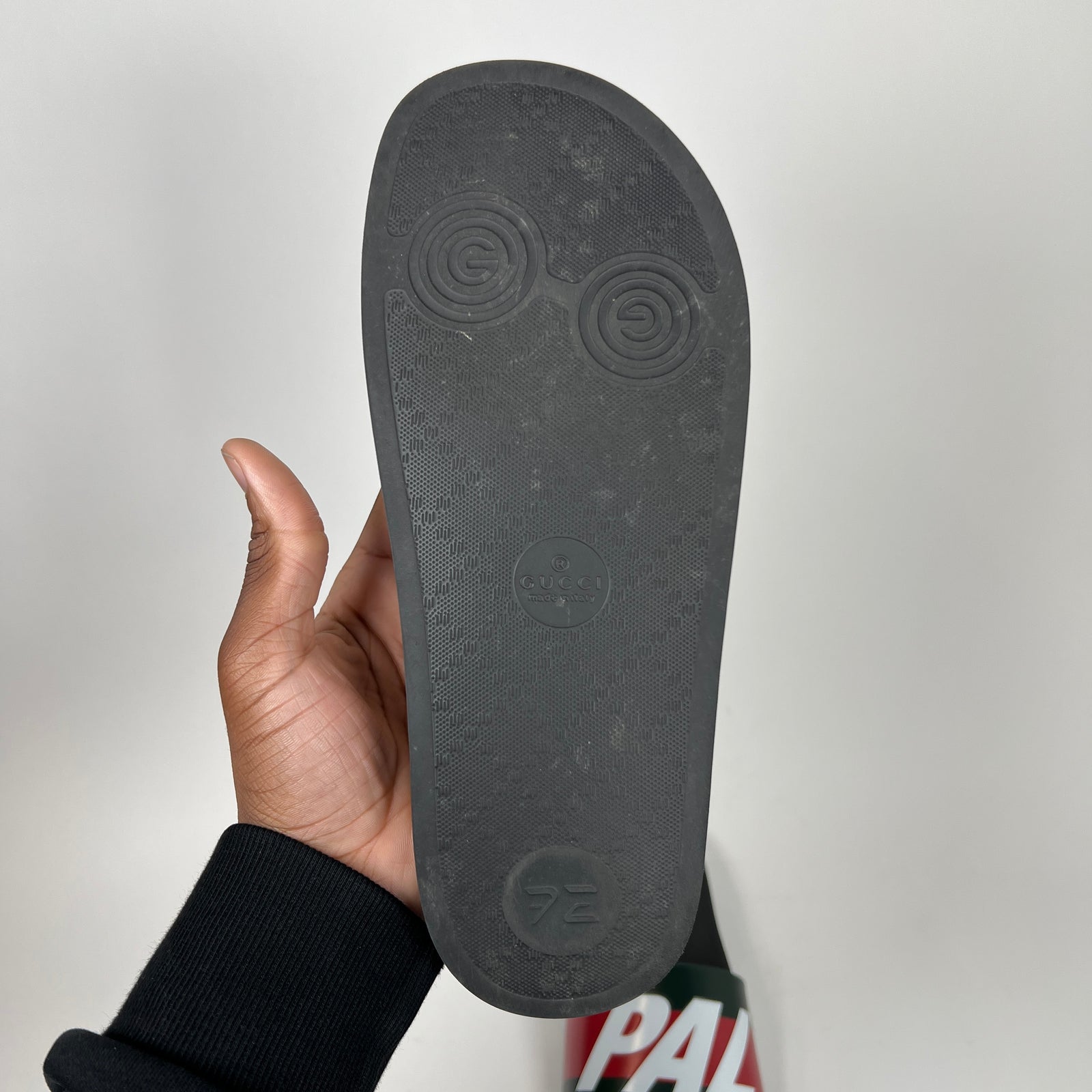 Gucci x Palace Black Slides Size 39