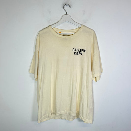 Gallery Dept Cream/Orange Souvenir Logo T-Shirt Size L