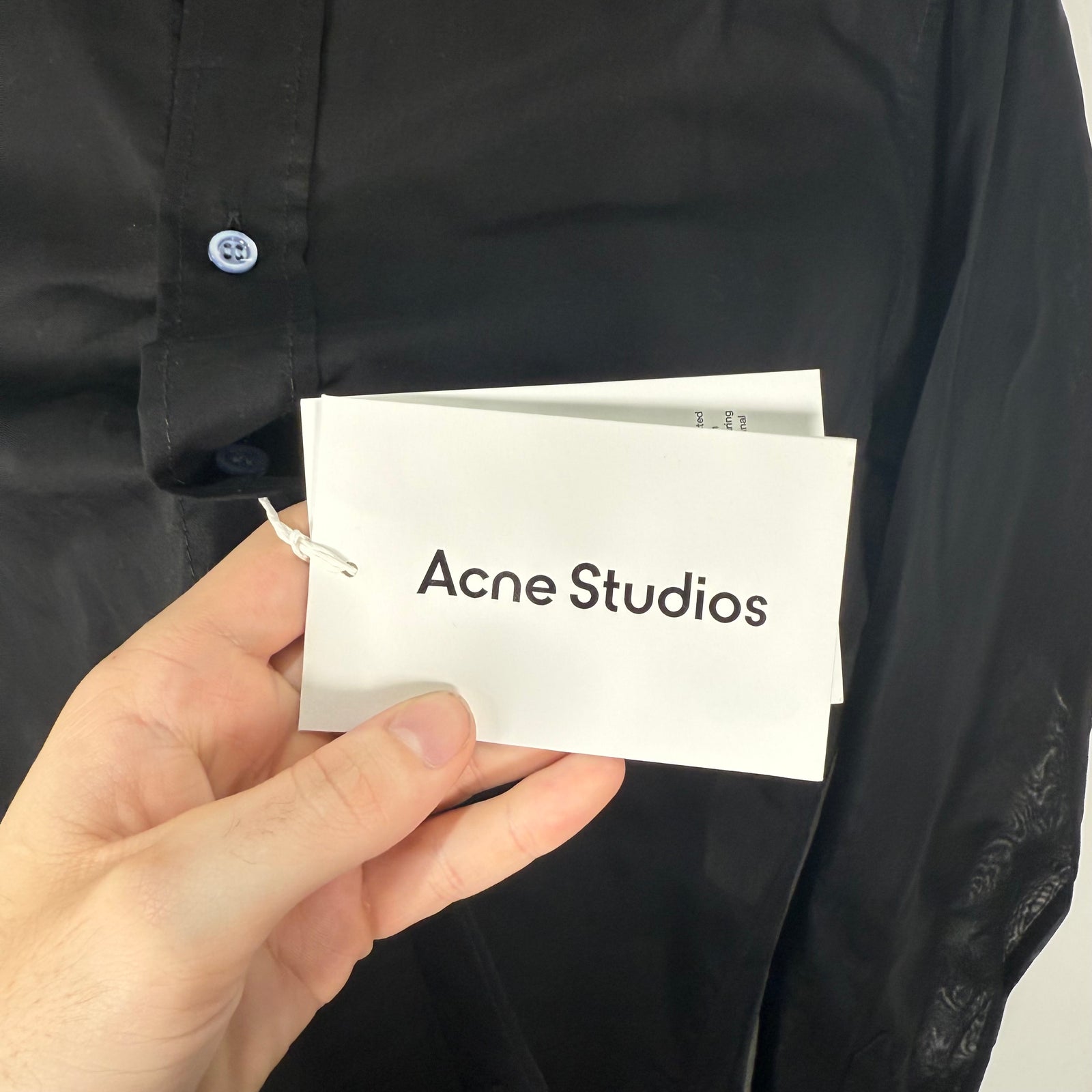 Acne Studios Sheer Black Button Up Size 50