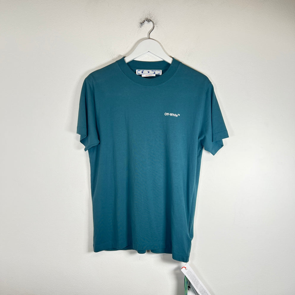 Off-White Teal Chain Arrows T-Shirt Size S