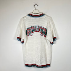 Casablanca White Sporty Faux Crochet Shirt Size XS
