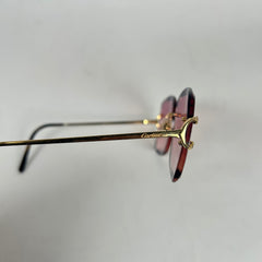 Cartier Pink Square Frame Glasses