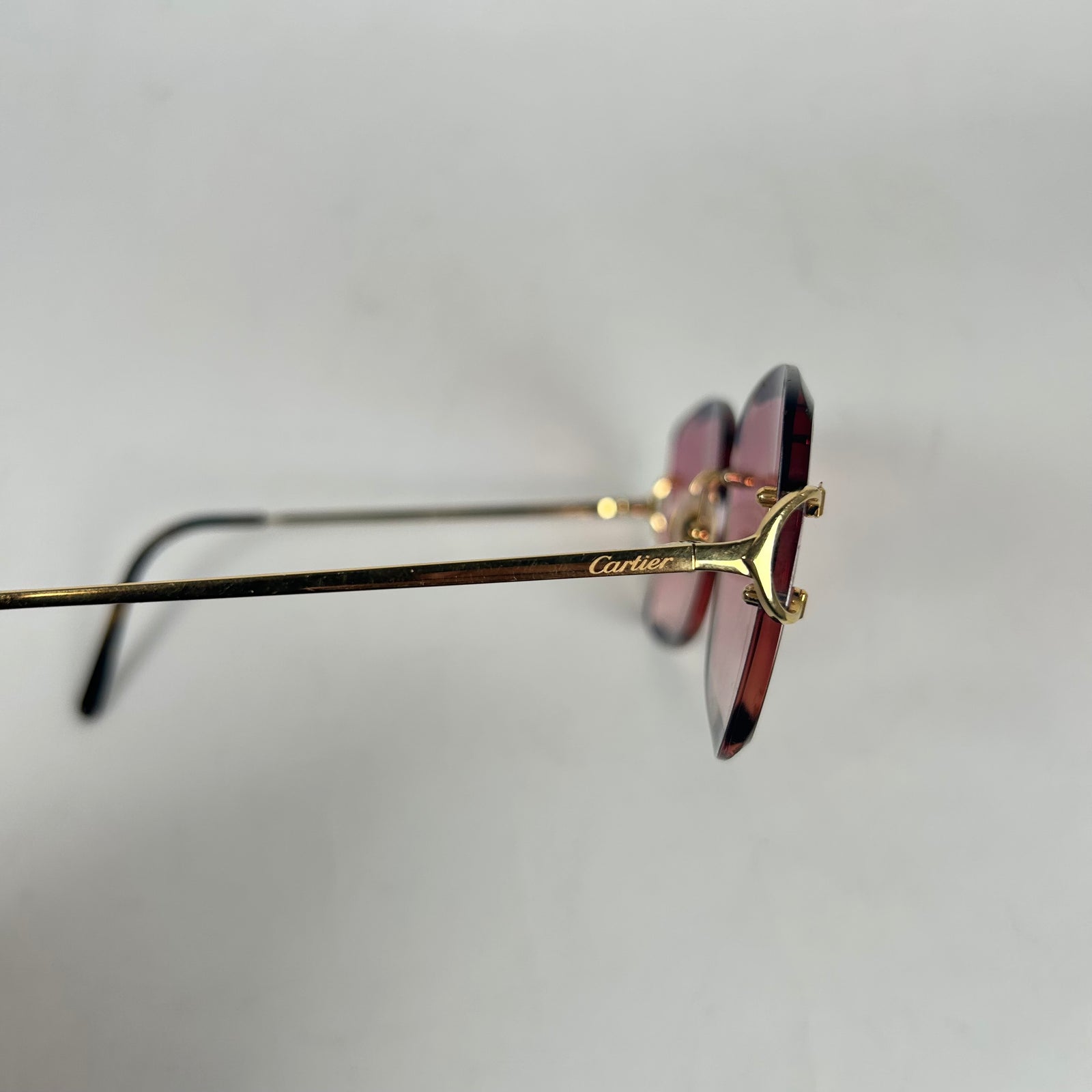 Cartier Pink Square Frame Glasses