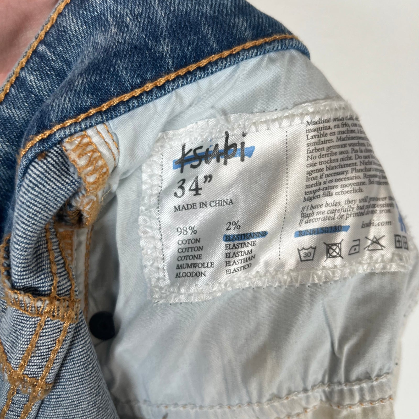 Ksubi Chitch Lightwash Jeans Size 34