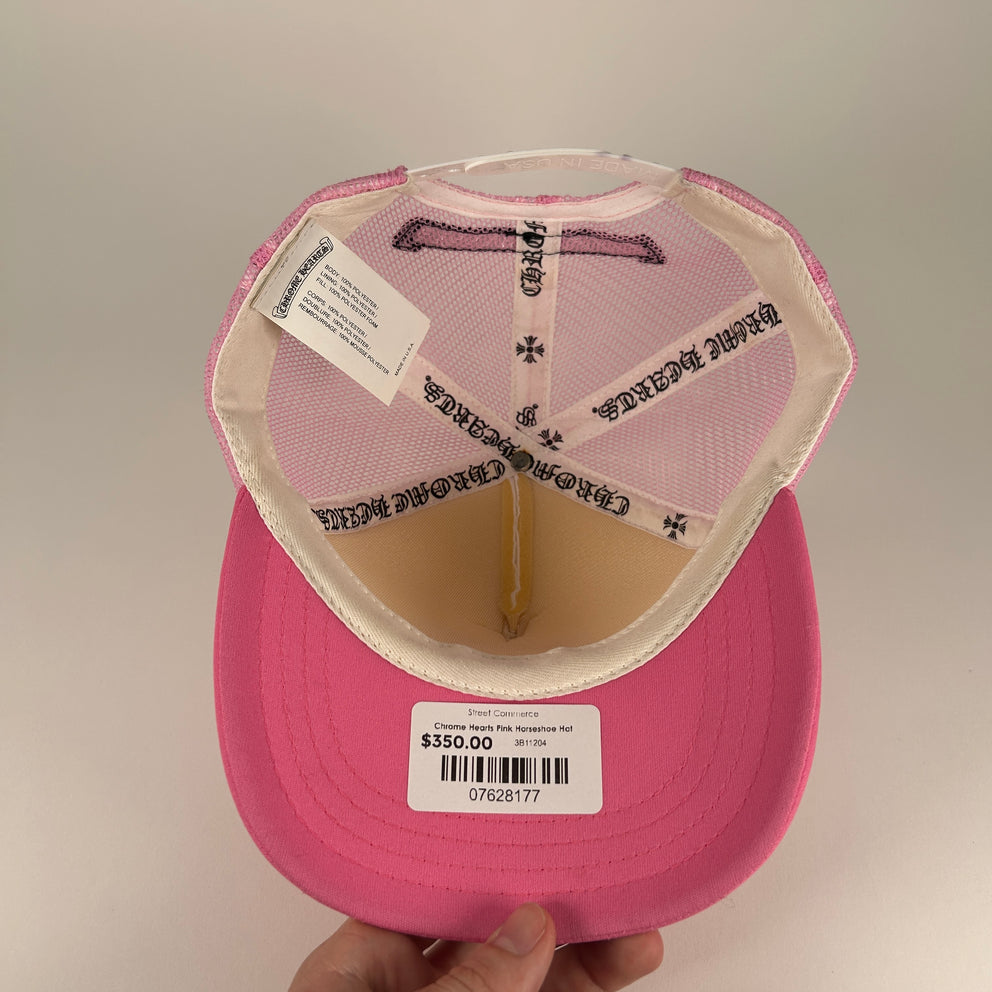 Chrome Hearts Pink Horseshoe Trucker Hat