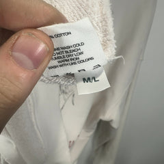 Paly Hollywood 'Edge Of Greatness' Distressed White Crewneck Size L