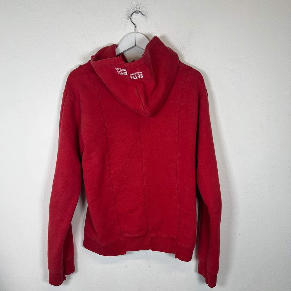 Vetements Red Antwerpen Cut Hoodie Size S