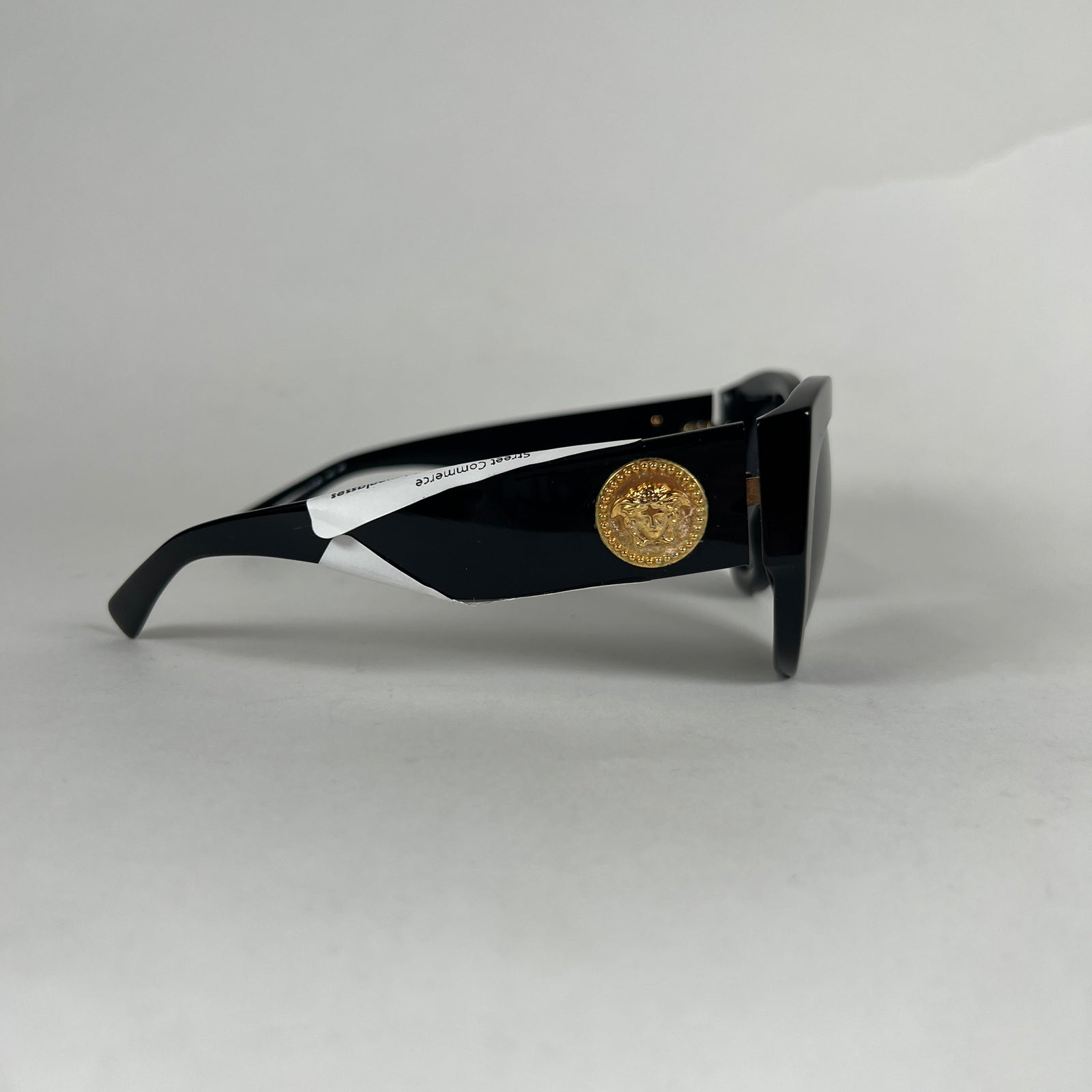Versace round black and gold sunglasses