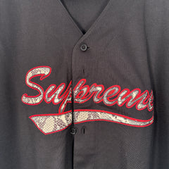 Supreme Python Spell Out Logo Black Jersey Size L