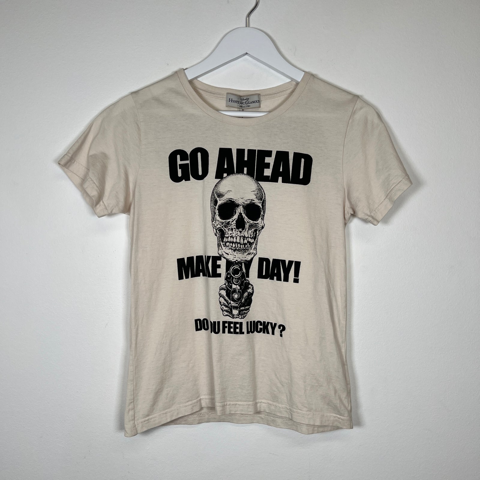 Hysteric Glamour White Feel Lucky Tee Sz XS