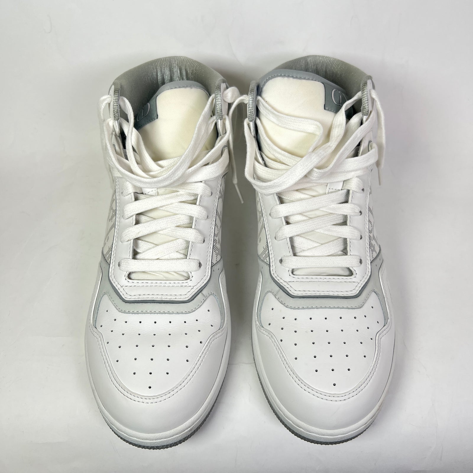 Dior B27 White/Grey Oblique Uptown Mid-Top Sneaker Size 45