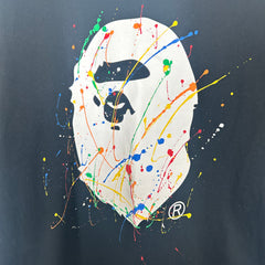 Bape Paint Splatter Ape Head T-shirt Size M