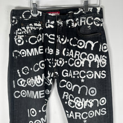 CDG x Junya Darkwash 10 Corso Como Painted Jeans Jeans Size 32