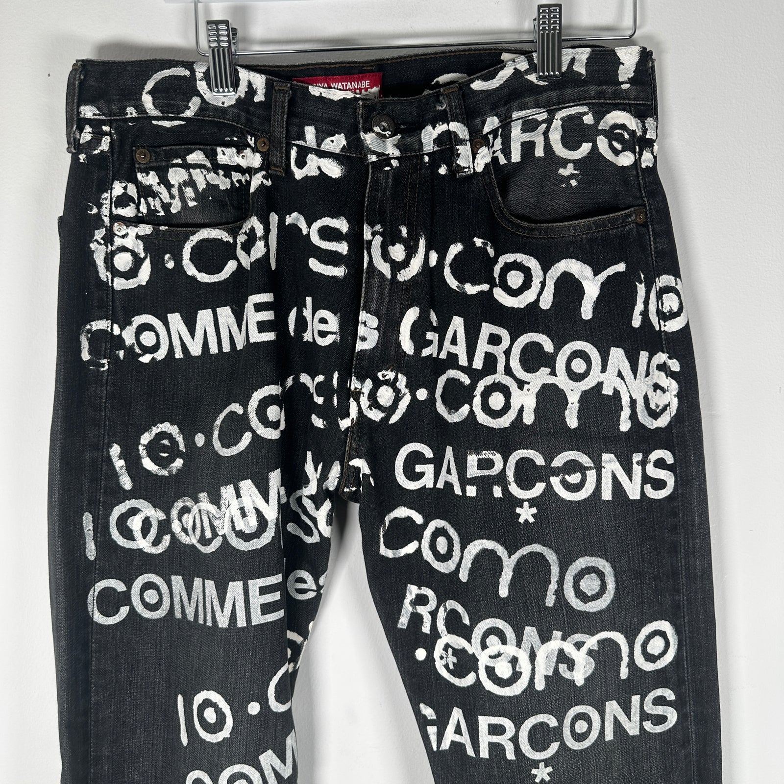 CDG x Junya Darkwash 10 Corso Como Painted Jeans Jeans Size 32