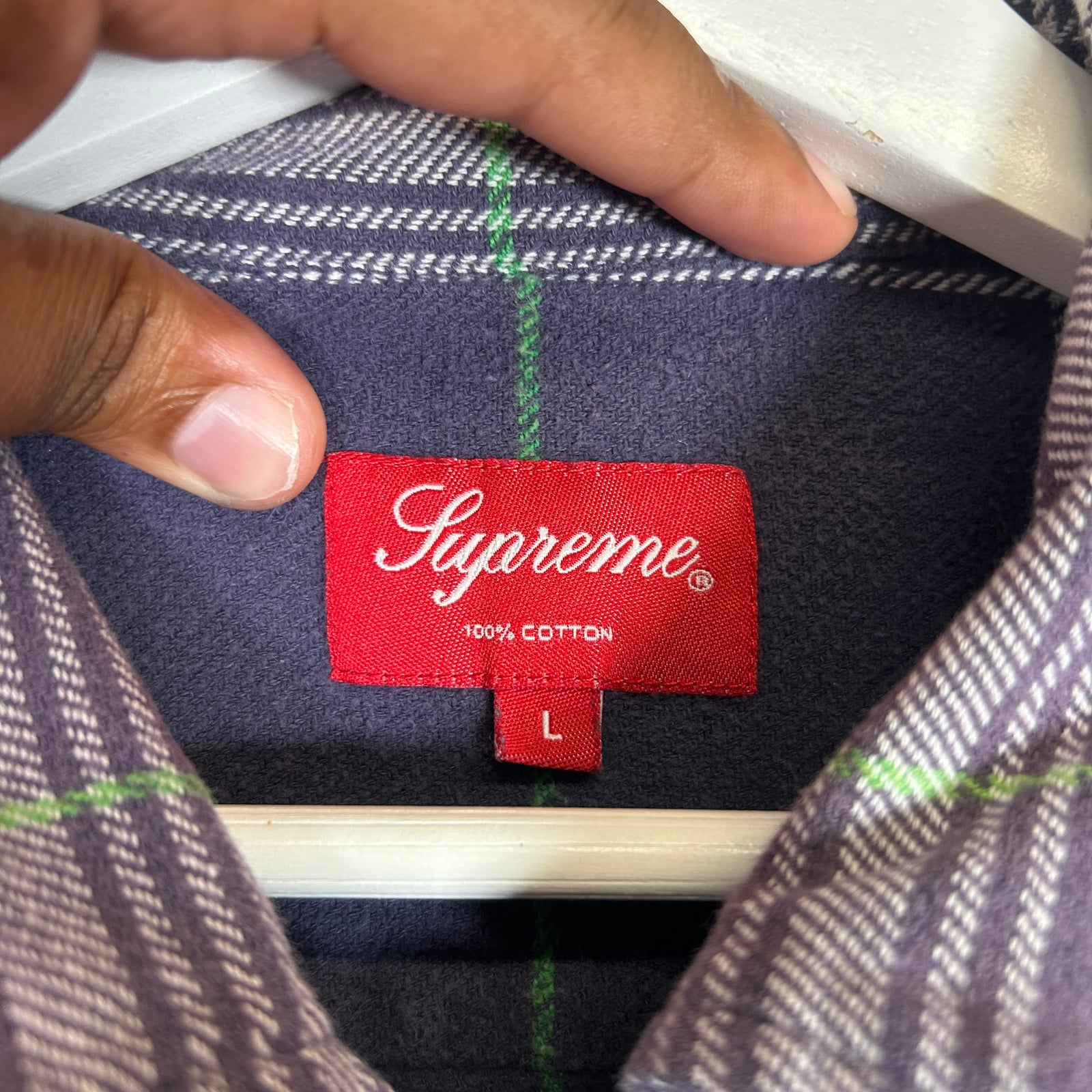 Supreme SS17 Shadow Plaid Zip-Up Flannel