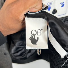Off-White Grey/Orange Skeleton Varsity Jacket Size L