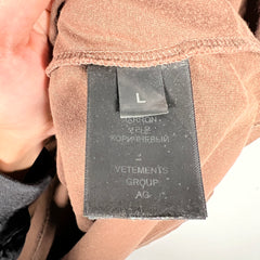 Vetements Brown Mixed Logo Tee Size L