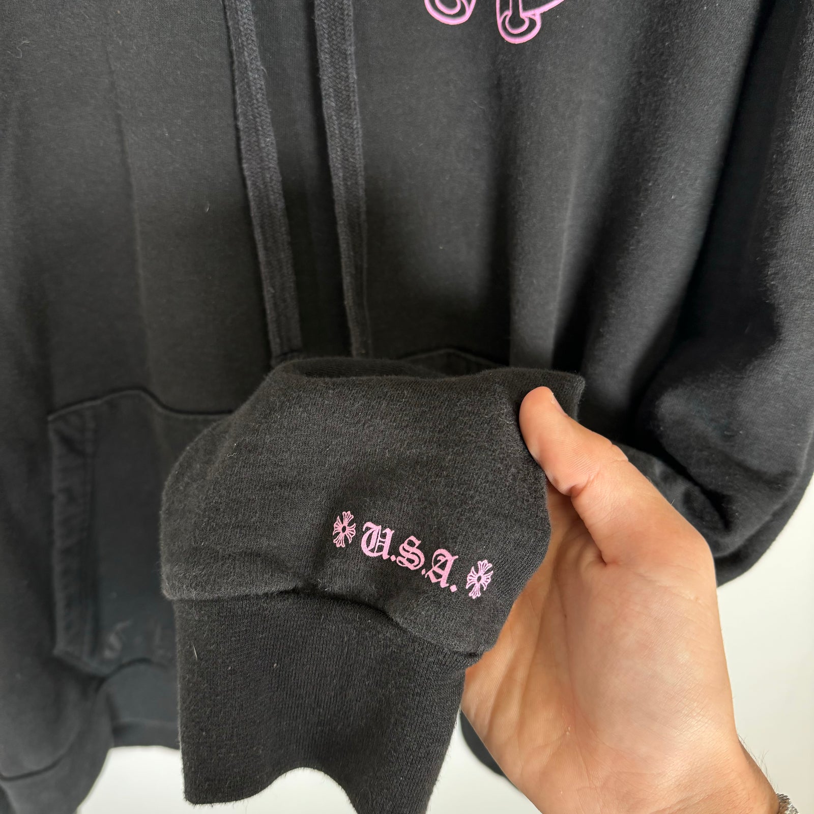 Chrome Hearts Pink Online Exclusive Horseshoe Hoodie Size L