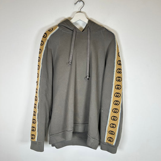 Gucci Grey Interlocking G Hoodie Size XL