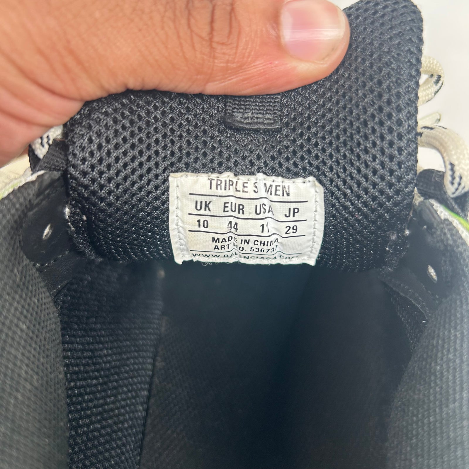 Balenciaga Green/Grey Triple S Sneaker Size 44