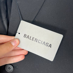 Balenciaga Barathea Black Duster Trench Coat