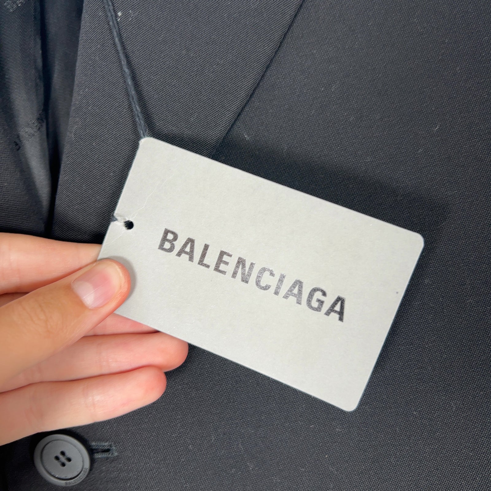 Balenciaga Barathea Black Duster Trench Coat