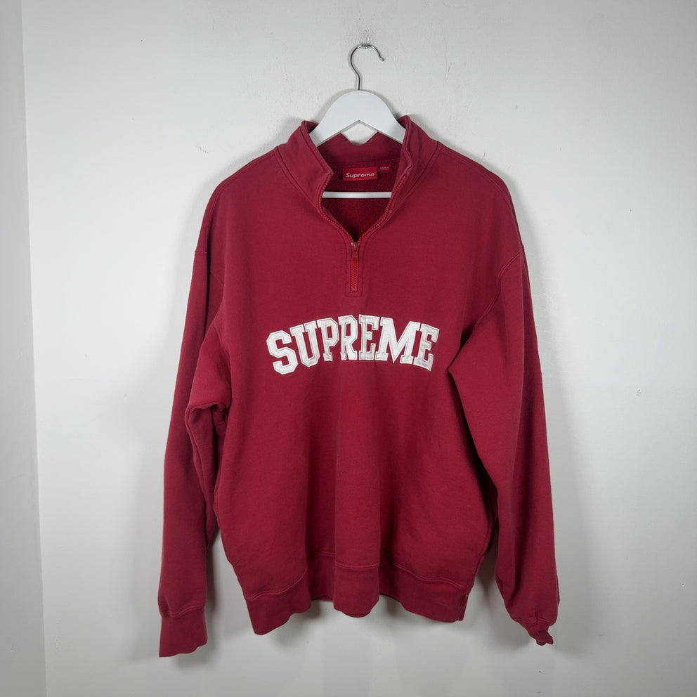Supreme Embroidered Flag Quarter Zip Jacket