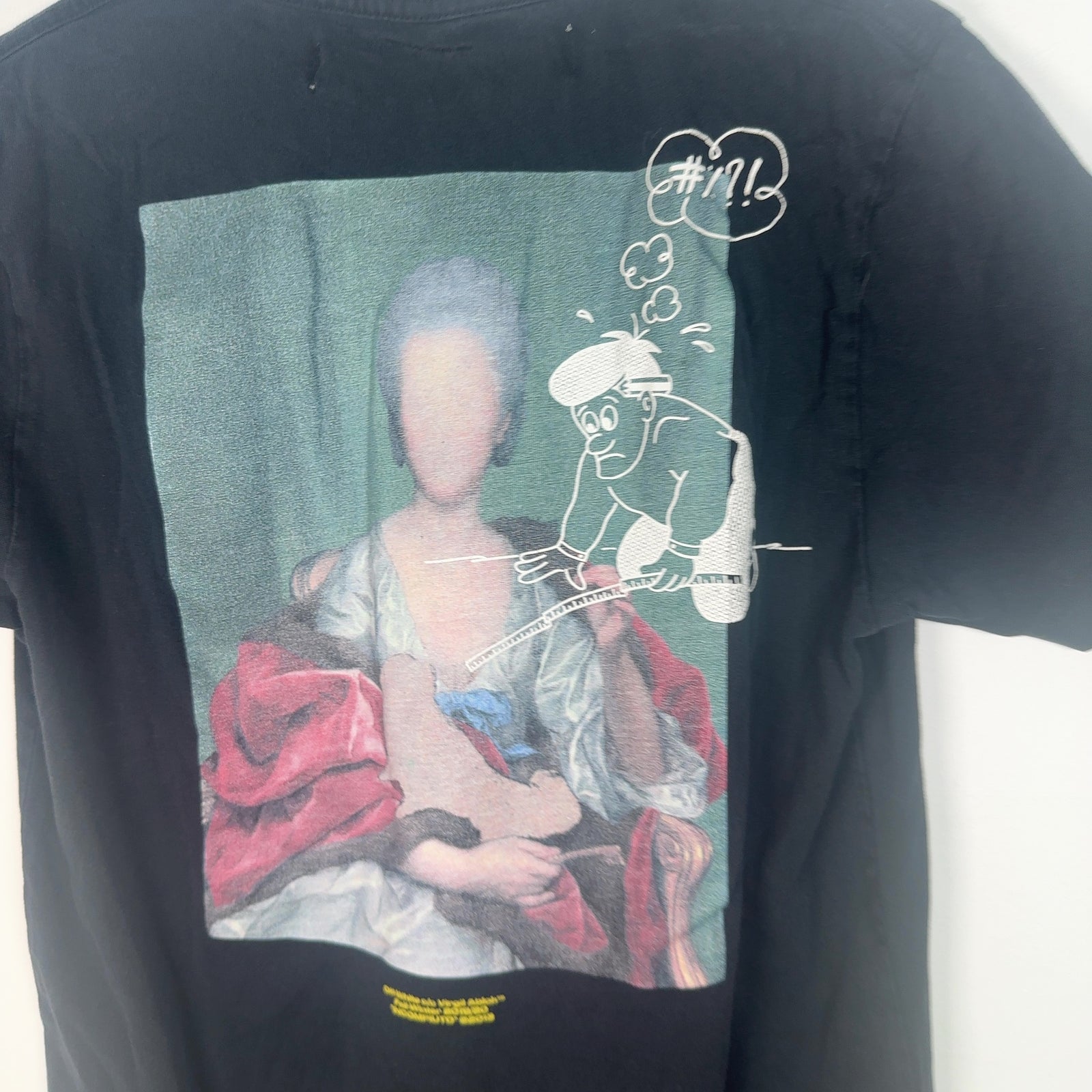 Off-White 'Incompiuta' Black Graphic T-Shirt
