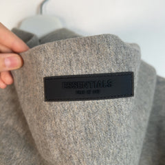 Essentials Grey Logo Hoodie Size L