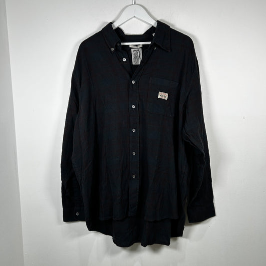 Our Legacy x Stussy Navy 'Workshop' Plaid Flannel Size L