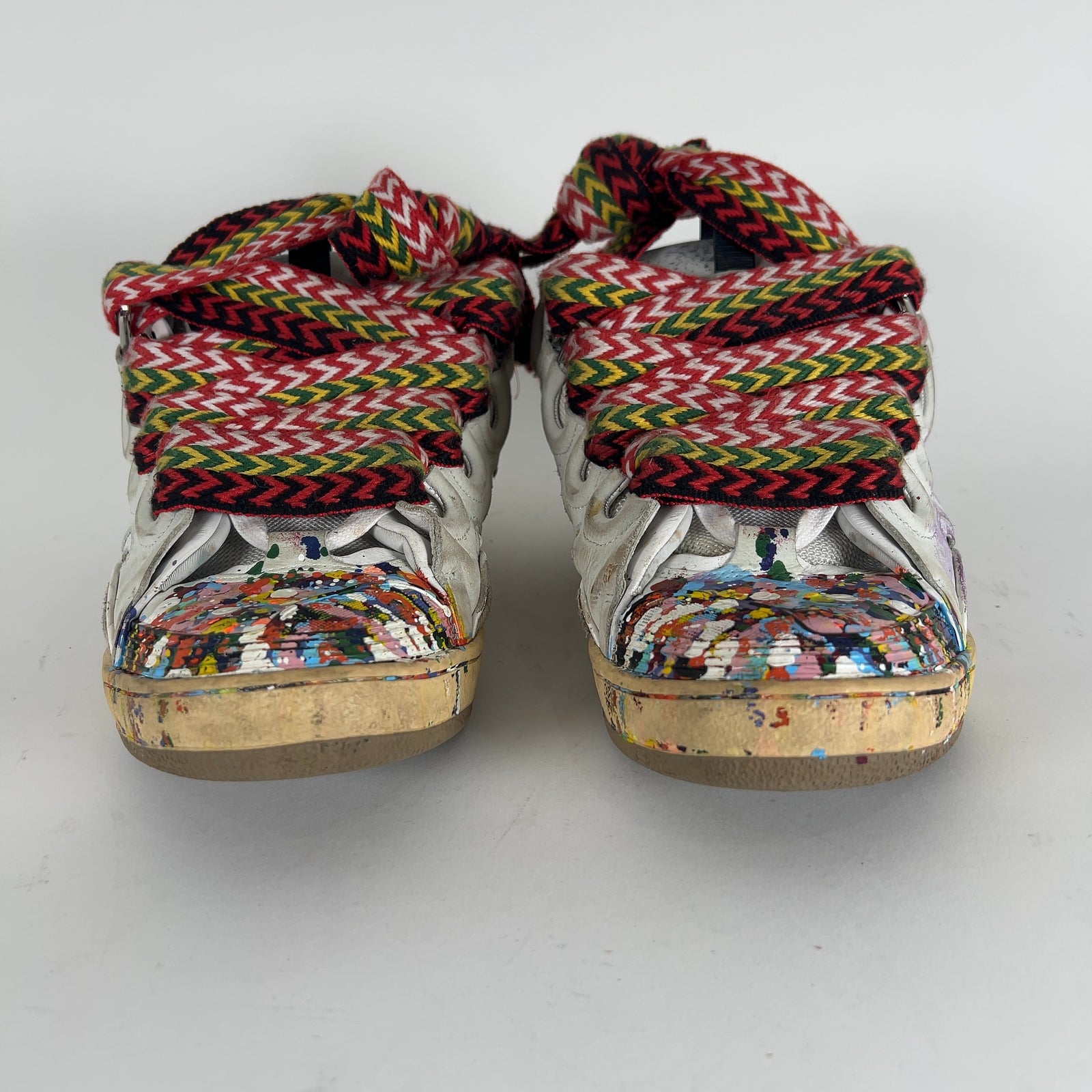 Lanvin x Gallery Dept Paint Splatter Curb Lowtop Sneakers Size 41
