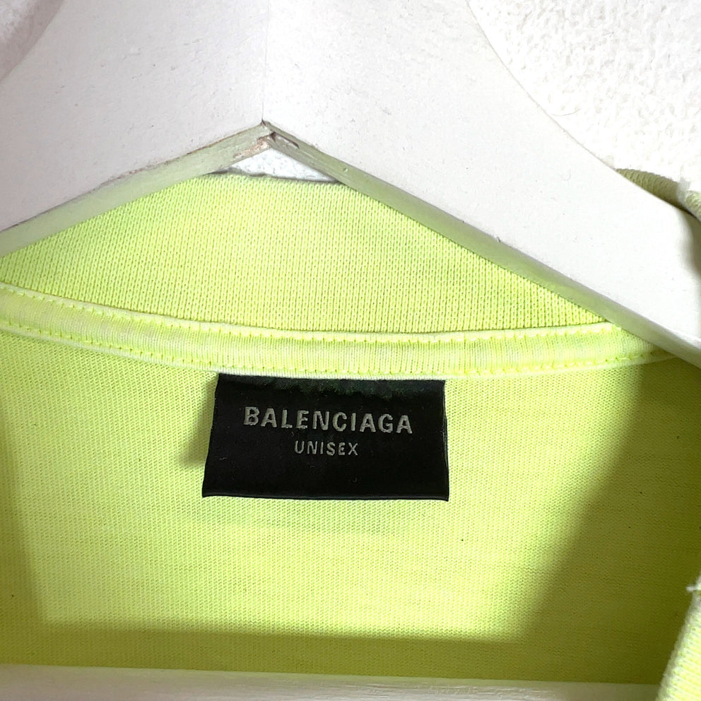 Balenciaga Neon Tape Logo T-Shirt