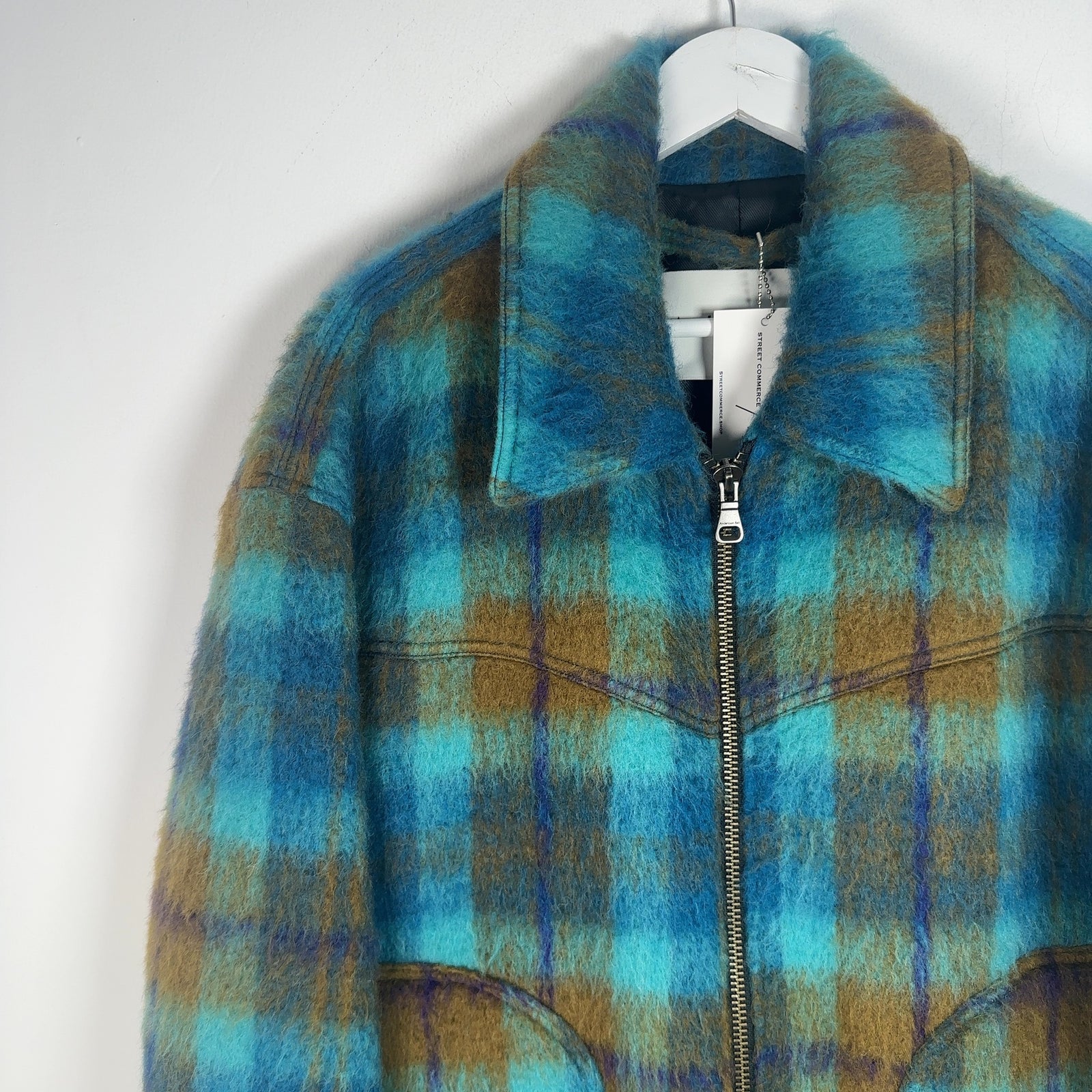 Andersson Bell Artois Harry Check Shaggy Mohair Wool Jacket