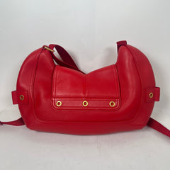 Balmain SS22 Red Calfskin Small Major Shoulder Bag