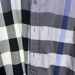 Burberry Purple Plaid Shirt Size L