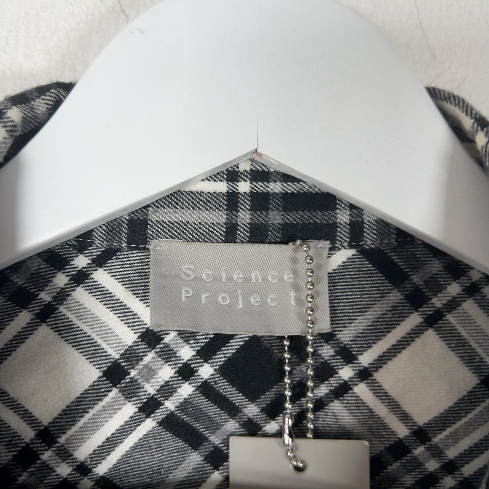 Science Projects Cropped Flannel Shirt