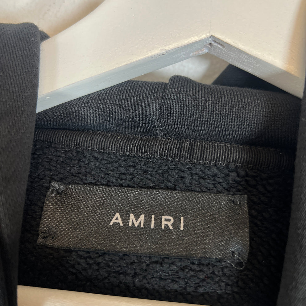 Amiri Vintage Black Tiger Varsity Hoodie Size S