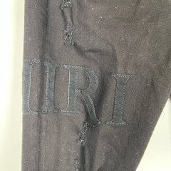 Amiri Thigh Spell-out Black Jeans Size 38