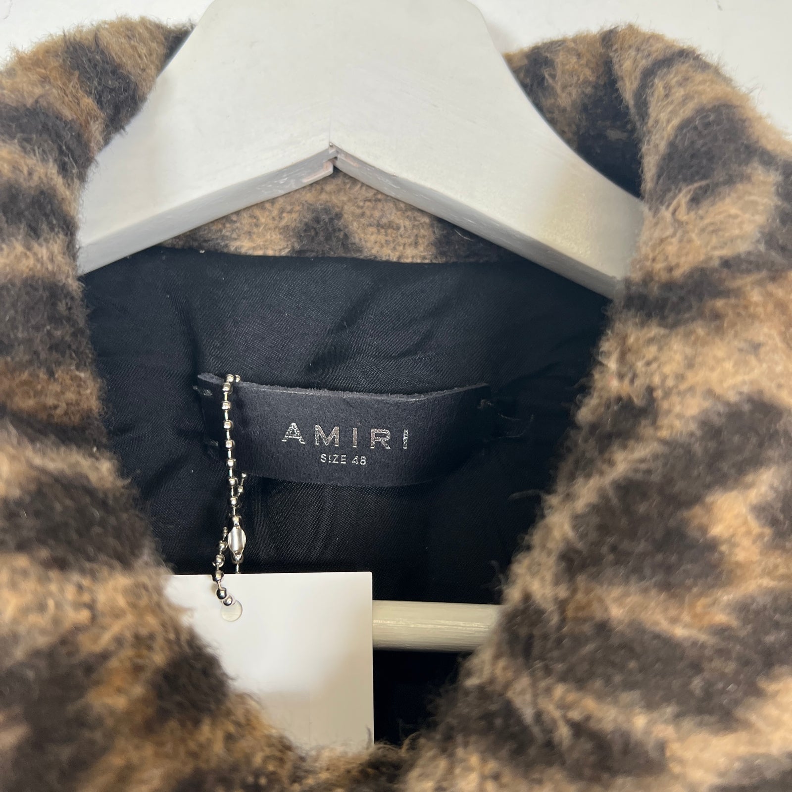 Amiri Leopard Bone Varsity Size M