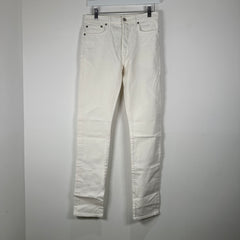 Dior White Embroidered Logo Denim Jean Size 28