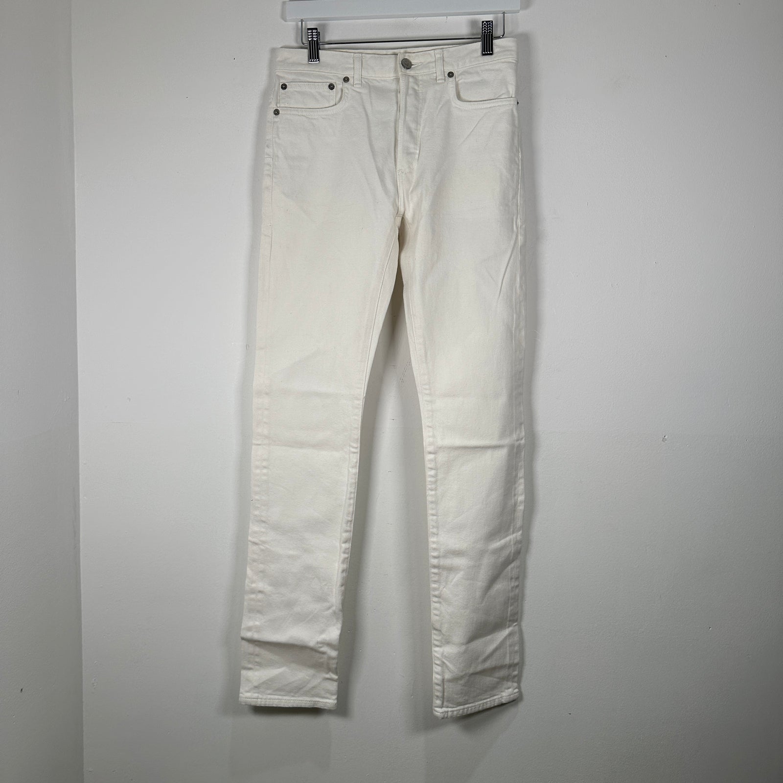 Dior White Embroidered Logo Denim Jean Size 28