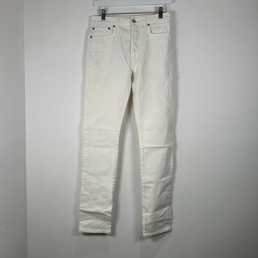 Dior White Embroidered Logo Denim Jean Size 28